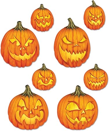 Pkgd Scary Jack-O-Lantern Cutouts