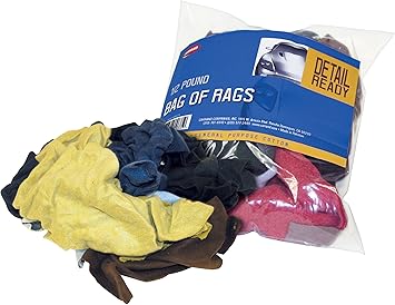 Carrand 40071 Bag of Cleaning Rags, 1/2 Pound Bag, Multicolor