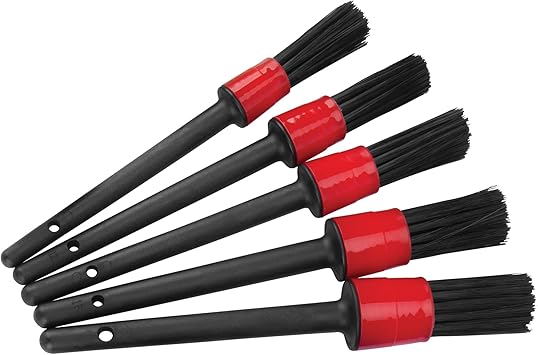 Performance Tool 1543 5 Pc. Auto Detailing Brush Set, Polypropylene Bristles, Scratch-Free