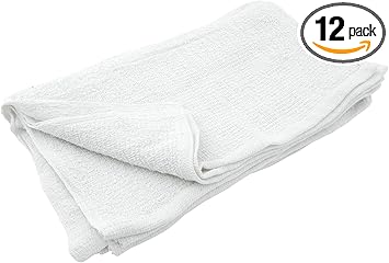 Allstar Performance ALL12012 White Terry Cloth Shop Towels