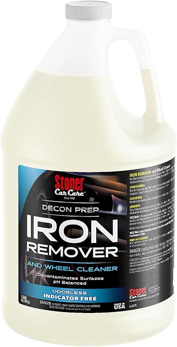 Stoner Car Care 92101 1-Gallon Iron Remover and Wheel Cleaner Indicator Free for Car Detailing Patented Odorless Decontaminant Decon Prep Fallout Eliminate Brake Dust Use on Car Paint, Pack of 1