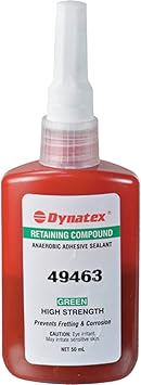 DB Electrical 49463 Dynatex Green, High Strength Threadlocker; 50mL Bottle Compatible With/Replacement For Universal