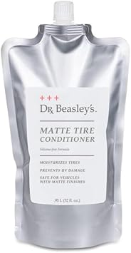 Dr. Beasley's Matte Tire Conditioner 32 oz for Auto - Restores Faded Tires to Black, Protects from UV & Surface Cracking, Won't Harm Matte Surface