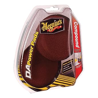 Meguiar’s 4” DA Compound Power Pads G3507 - Polishing Pad Kit Includes 2 Foam Pads for Paint Correction and Scratch Removal, Intended for DA Power System Tool and your Favorite Compound, 2 Pads