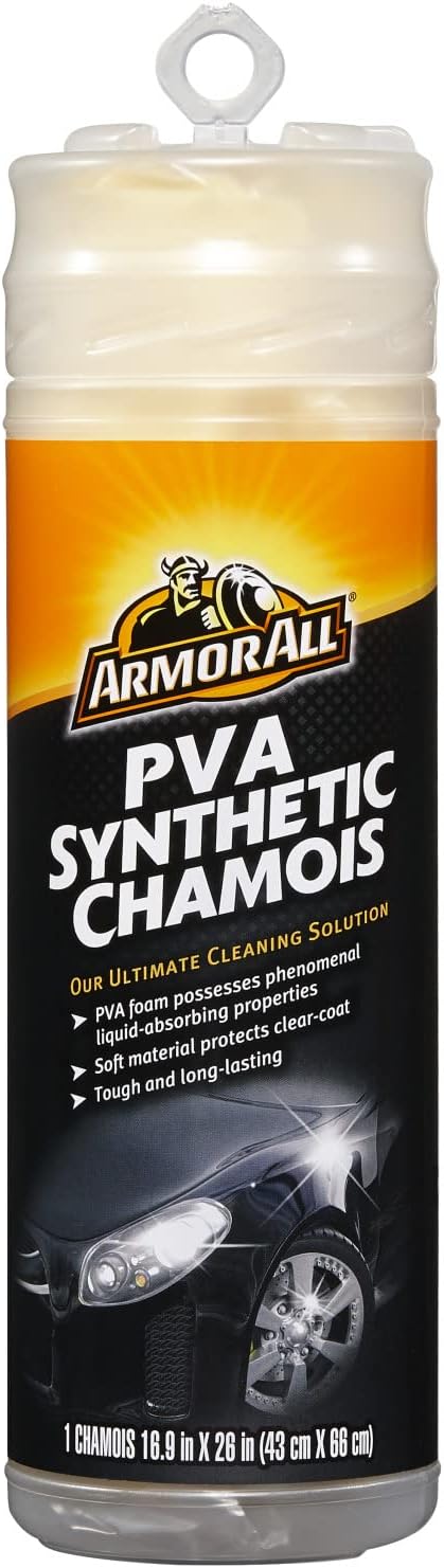 Armor All PVA Synthetic Chamois, Chamois Cloth for Car Cleaning, for Cars, Trucks and Motorcycles