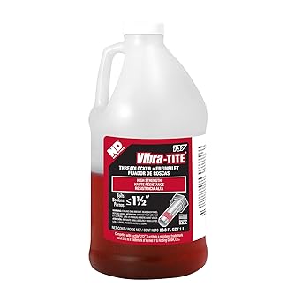 Vibra-TITE - 13700 137 Permanent High Temperature and High Strength Anaerobic Threadlocker, 1 Liter Jug, Red