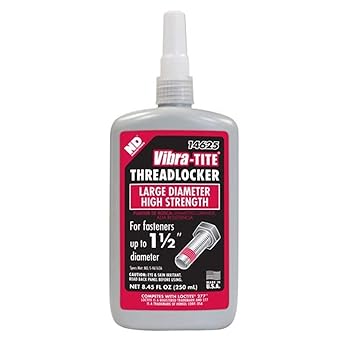 Vibra-TITE - 14625 146 Permanent Large Diameter High Strength Anaerobic Threadlocker, 250 ml Bottle, Red