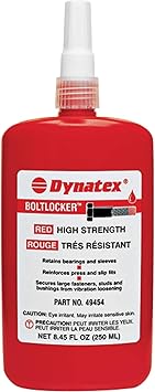 DB Electrical 49454 Dynatex Red High Strength Thread Locker; 250 ML Bottle Compatible With/Replacement For Universal