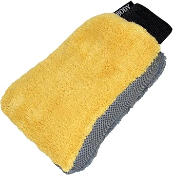 Carrand 40310 3-in-1 Waterproof Microfiber Car Wash Mitt , Yellow