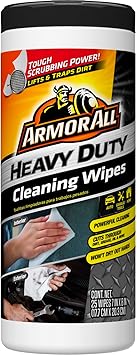 Armor All Heavy Duty Car Cleaning Wipes , Car Wipes for Dirt, Grease and Oil, 25 Count