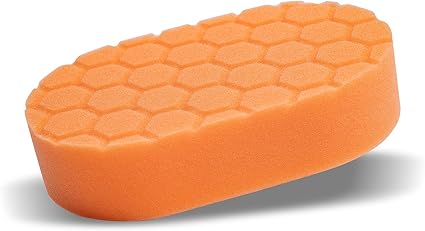 CHEMICAL GUYS BUFX_201 Hex-Logic Medium Cutting Hand Applicator Pad, Orange (3 in. x 6 in. x 1 in.)