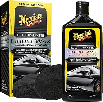 Meguiar's Ultimate Liquid Wax, Durable Protection that Shines, Towel and Pad Included - 16 Oz Bottle