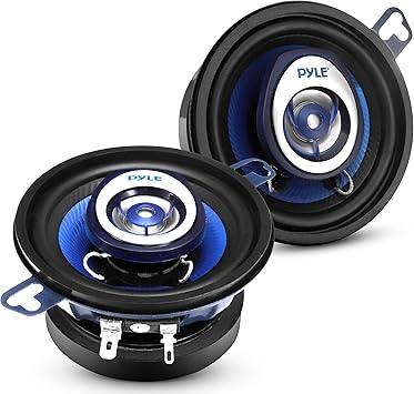 Pyle 2-Way Universal Car Stereo Speakers - 120W 3.5 Inch Coaxial Loud Pro Audio Car Speaker Universal OEM Quick Replacement Component Speaker Vehicle Door/Side Panel Mount Compatible PL32BL (Pair)