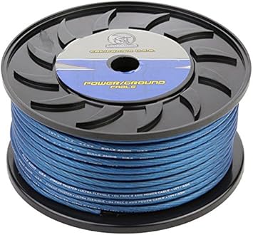 Bullz Audio (BPP8.200BL) PRO Blue 200' 8-Gauge Power Cable