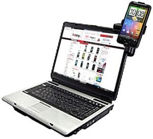 Amzer Laptop Mobile Connect with Custom Holder for HTC Desire HD - Frustration-Free Packaging - Black