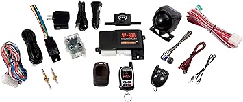 Crimestopper SP-600 2-Way FM OLED Pager Long Range Car Alarm with Remote Start and Keyless Entry