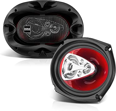 BOSS Audio Systems CH6950 Chaos Series 6 x 9 Inch Car Audio Door Speakers - 600 Watts Max, 5 Way, Full Range, Coaxial, Sold in Pairs, Hook Up to Stereo and Amplifier, Tweeters