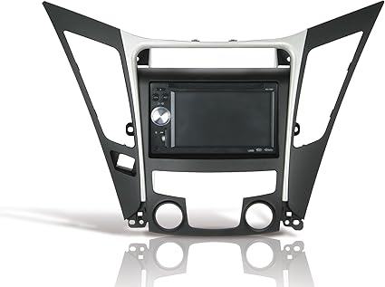 Scosche HY1625B Double DIN & DIN+Pocket Dash Kit Compatible with 2011-13 Hyundai Sonata with Standard A/C Controls Black with Silver Trim