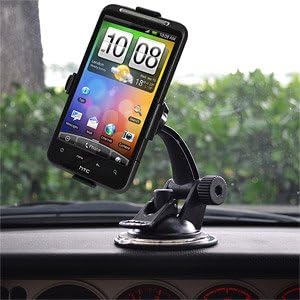 Amzer Suction Cup Mount for Windshield, Dash or Console for HTC Desire HD - Frustration-Free Packaging - Black