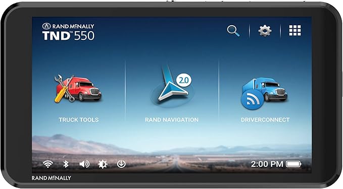 Rand McNally TND 550 5-inch GPS Truck Navigator Easy-to-Read Display Custom Truck Routing and Rand Navigation 2.0