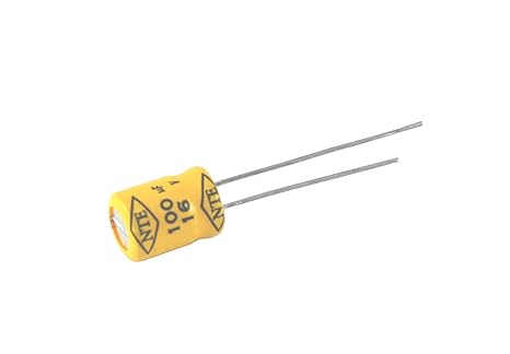 NTE Electronics NPR220M25 Series NPR Aluminum Non Polarized Electrolytic Capacitor, 20% Capacitance Tolerance, Radial Lead, 220Μf Capacitance, 25V