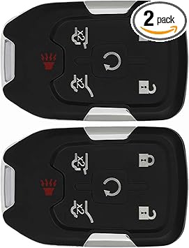 SCITOO 2 PCS Key Fob Shell Case Keyless Entry Remote Control Fits 2014-2018 for Chevy Suburban for Chevy Tahoe 2014-2018 for GMC Yukon 2015-2018 for GMC Yukon XL (FCC 1551A-1AA) 6 Buttons