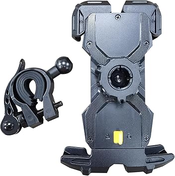 Hurtle Bike Phone Holder - Bicycle Handlebar Device Clamp, Adjustable Bike Phone Mount Comes with Silicone Pads, 360 Degree Rotation, Scooter Mobile Clip for Phone, Fits Up to 4.7-6.8