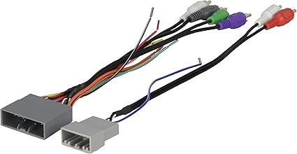 Scosche HA13B Compatible with 2006-11 Honda Civic Amplified system Wire Harness / Connectors; 4CH RCA w/Sub Amp Input Wire Harness / Connector, Non-Navigation, XL