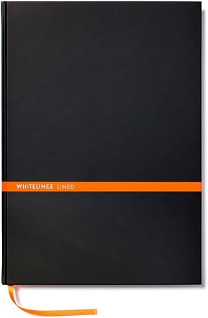 Whitelines Hard Bound A4 Notebook, Lined, Black (WL60 HBBA4L)