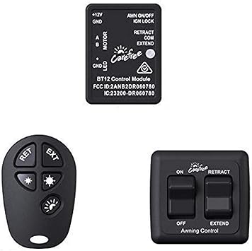 Carefree 901600 Connects BT12 Wireless RV Awning Bluetooth Control System with Remote, Black