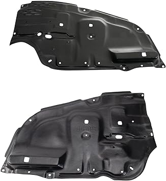 TRQ Driver & Passenger Side Lower Engine Splash Shield Compatible with 2005-2010 Toyota Avalon TO1228130 TO1228131