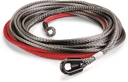 WARN 93120 Spydura Pro Synthetic Winch Cable Rope with Loop Ends: 3/8