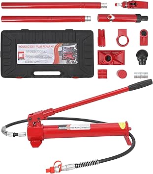 20 tons Porta Power Kit - Heavy-Duty Construction, Advanced Hydraulic Power, Secure Transport Case, Ideal for Auto Shop, Body Frame Repair