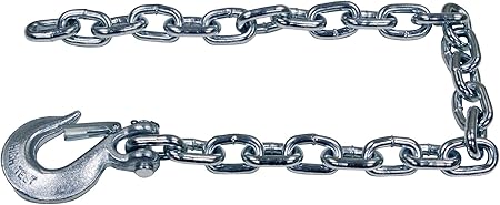 Buyers Products - BSC3842 3/8x42 Inch Class 4 Trailer Safety Chain with 1-Clevis Style Slip Hook-43 Proof