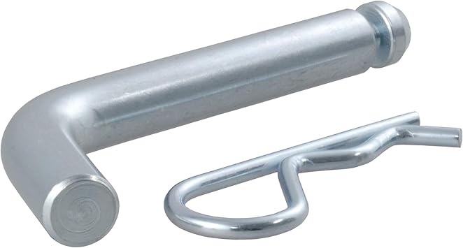 CURT 21504 Trailer Hitch Pin & Clip with Grooved Head, 5/8-Inch Diameter, Fits 2-Inch Receiver