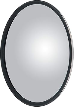 Retrac 609838 7-1/2-Inch Stainless Steel Offset-Mount Convex Mirror Head with J-Bracket, Universal Driver or Passenger Side