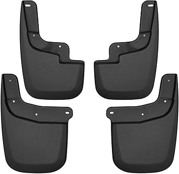 Husky Liners - Front & Rear Mud Guards | 2015-2022 Chevrolet Colorado, GMC Canyon w/o Flares or Cladding (Excludes ZR2), Front & Rear Set - Black, 4 Pc | 58236