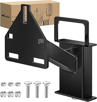 Nilight Spare Tire Carrier Mount Stake Pocket Boat 3-Nuts Trailer Bracket Utility Trailer Accessories Fits 4 & 5 & 6 Lugs Trailer Wheels on 4