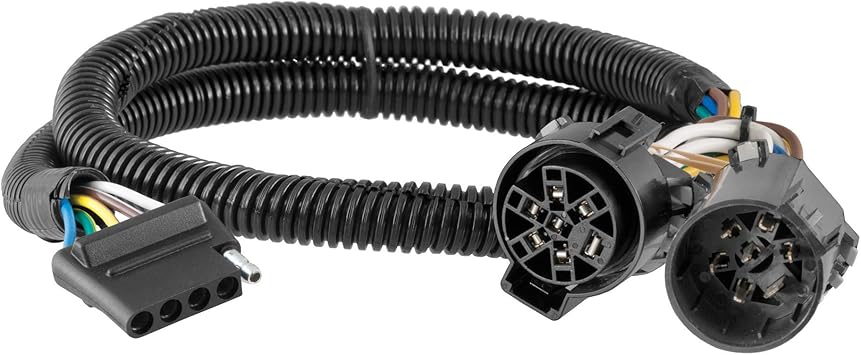 CURT 56584 Replacement Vehicle-Side Custom USCAR 5-Pin Trailer Wiring Harness , Black