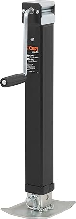 CURT 28575 Side Wind Drop Leg Direct-Weld Square Jack,Black