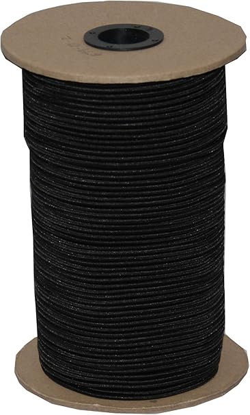 T.W Evans Cordage SC-104300B 1/4-Inch by 300-Feet Elastic Bungee Shock Cord, Black