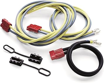 WARN 70928 Quick Connect Winch Power Cable Wiring Kit for Front and Rear of Vehicle, Red, Blue, Yellow, Black