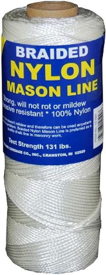 T.W Evans Cordage 12-500 Number-1 Braided Nylon Mason Line, White, 500-Feet