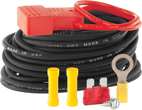 CURT 55151 Powered Converter Wiring Kit for Tail Light Converter, 10 Amps , Black