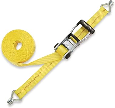 SmartStraps 27-Foot Premium Ratchet Straps, Yellow (1pk) – 10,000 lbs Break Strength, 3,333 lbs Safe Work Load - Commercial Tie-Downs Designed for Heavy-Duty Transport - Safely Haul Large Equipment, Tractors, Vehicles and More