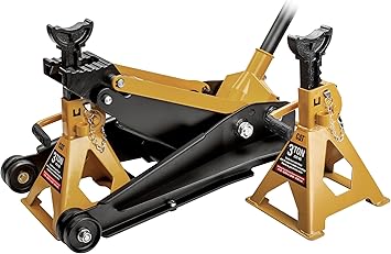 Cat 2 Ton U-Jack Floor Jack with 3 Ton Jack Stand, U-Shape Slotted Saddle, Car Repair - 6000-Pound 980829ECE