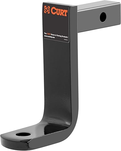 CURT 45028 Class 1 Trailer Hitch Ball Mount, Fits 1-1/4-Inch Receiver, 2,000 lbs, 3/4-Inch Hole, 6-Inch Drop, 4-5/8-Inch Rise , black