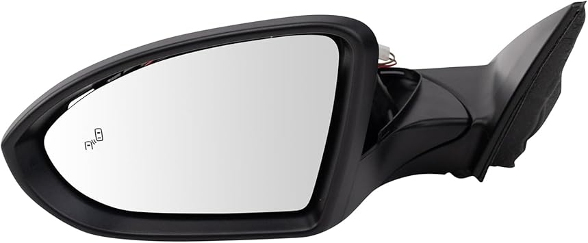 TRQ Left Mirror without Memory with Blind Spot Indicator Drivers Side Compatible with 2019-2022 Volkswagen Jetta VW1320182