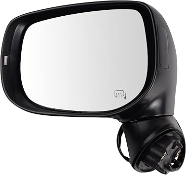 TRQ Left Mirror with Heat with Housing Turn Signal Drivers Side Compatible with 2018-2023 Subaru Crosstrek SU1320185