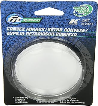 Fit System C037 Driver/Passenger Side Replacement Round Convex Mirror